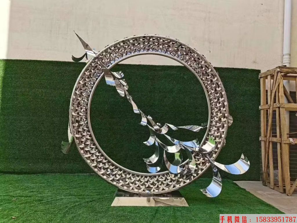 不锈钢大雁雕塑,动物抽象雕塑